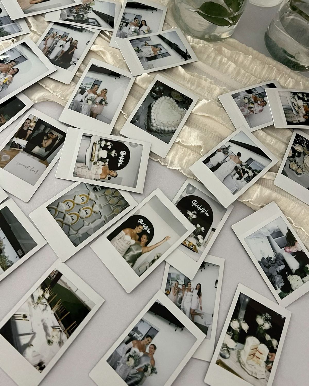 Wedding guests smiling