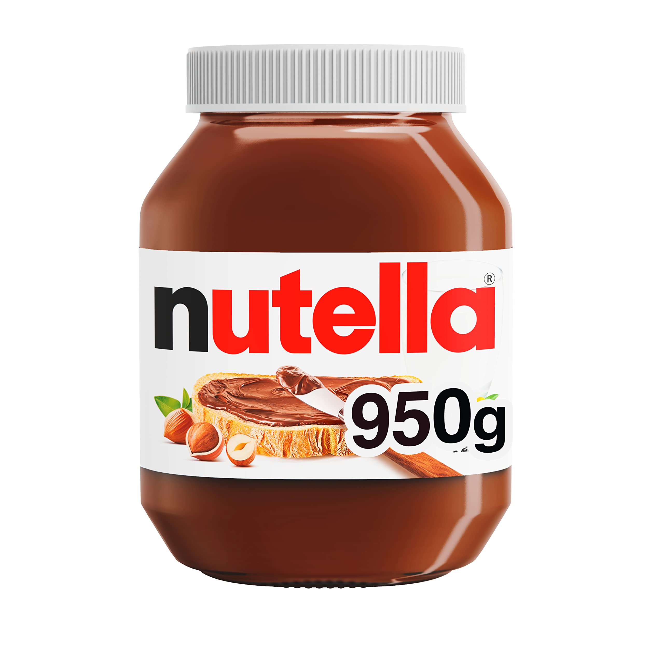 Nutella - Crema Spalmabile alle Nocciole e Cacao, Senza Glutine, Vasetto da 950 gr