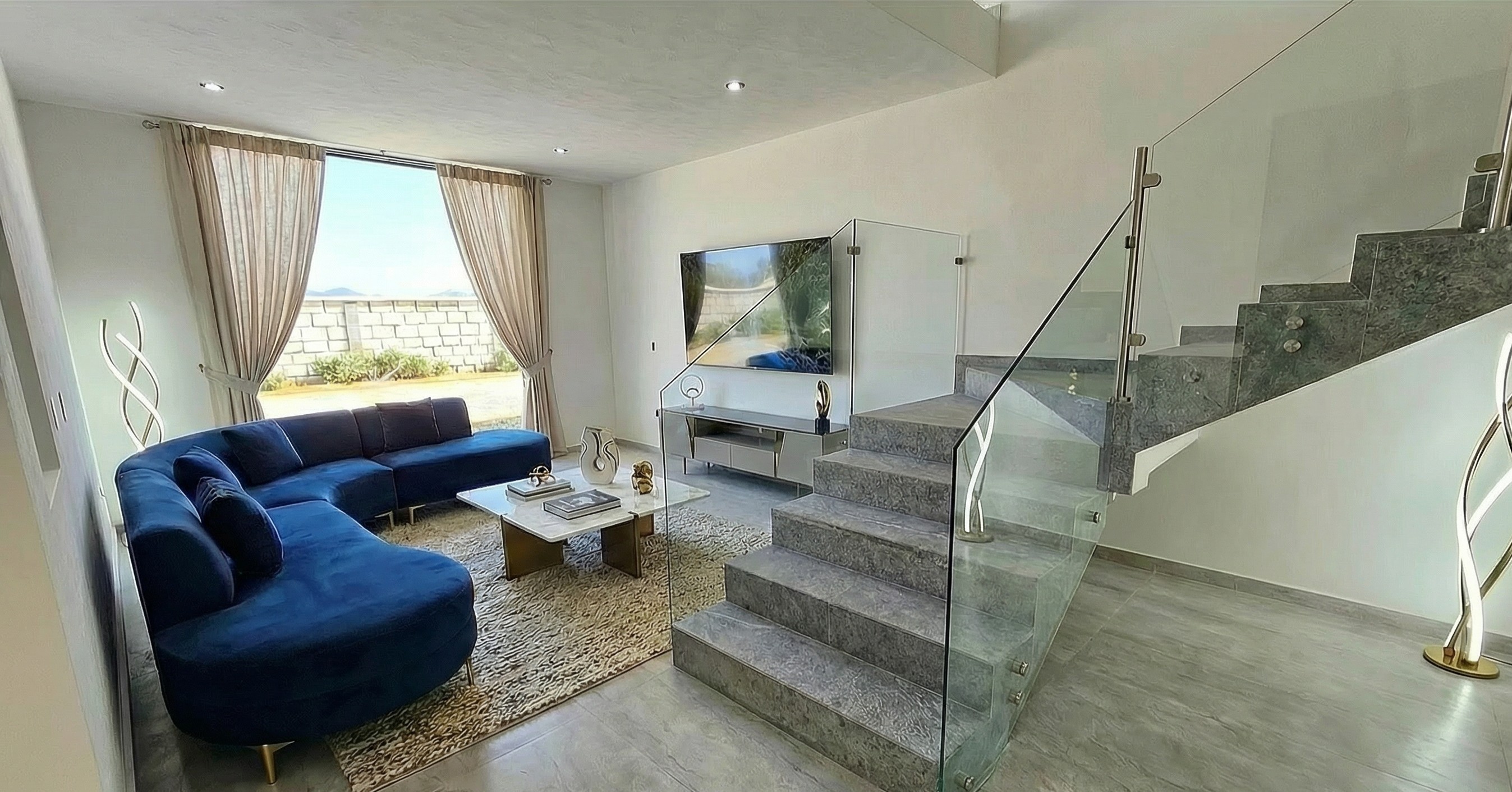 Sala de la casa 1E en Villas El Durazno