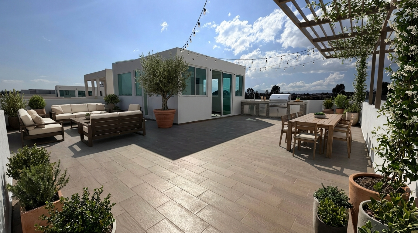 Roof garden de la casa 1E en Villas El Durazno