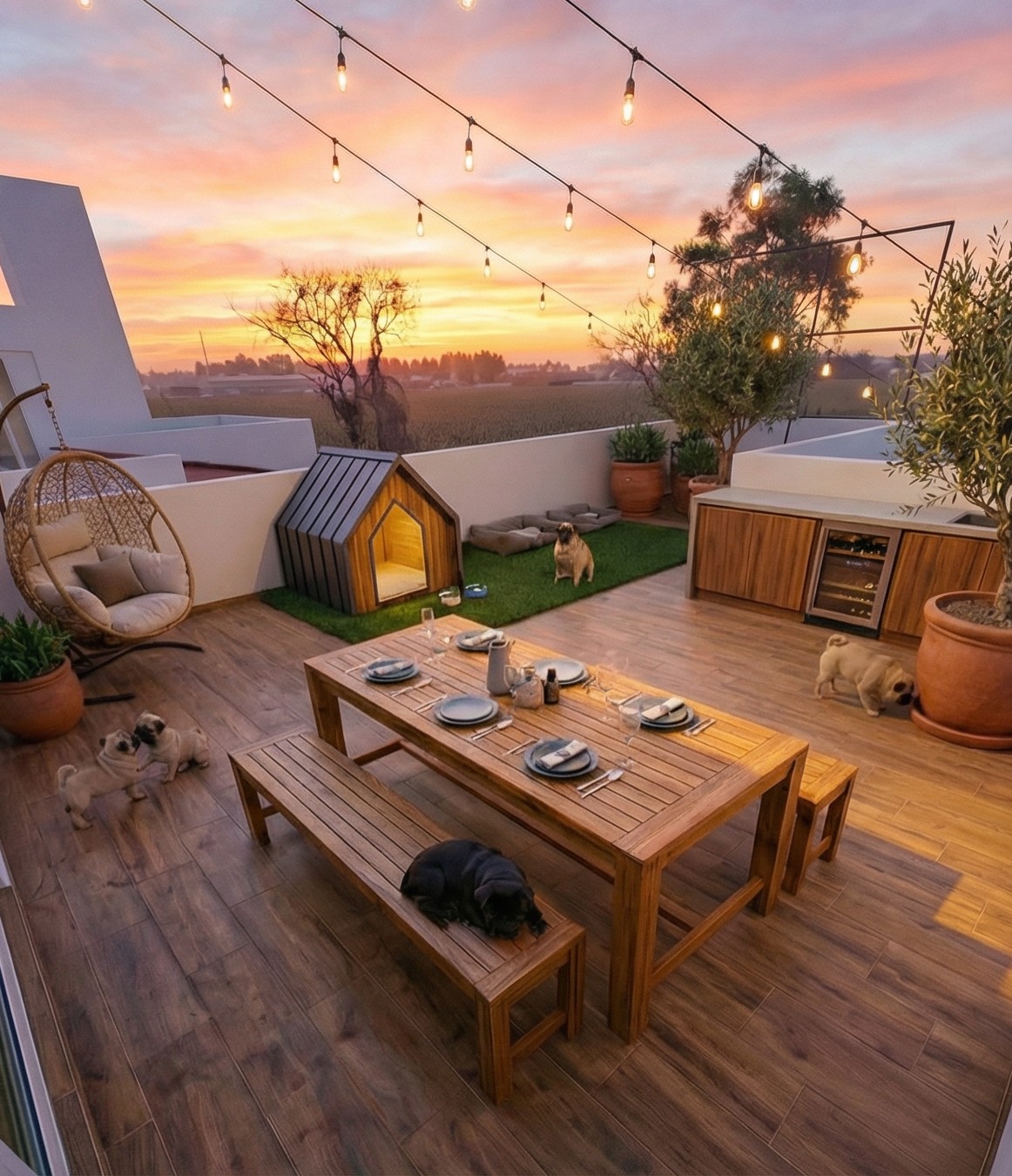 Roof garden de la casa 10 en Fossalta Residencial