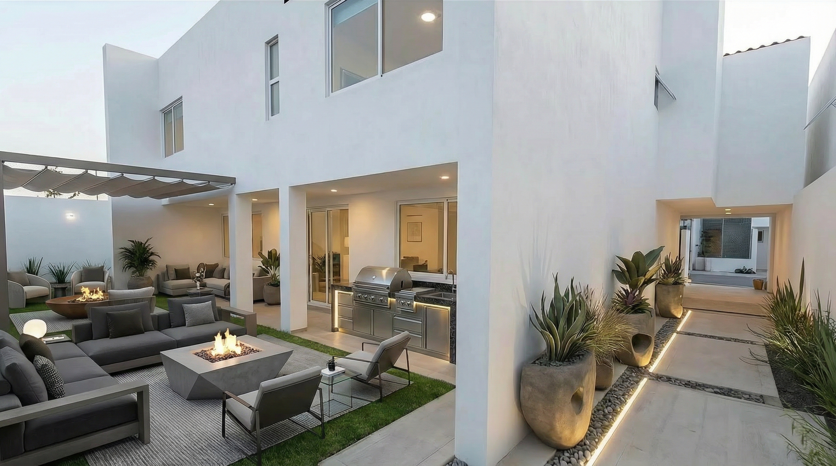 Terraza de la casa 12 en Fossalta Residencial