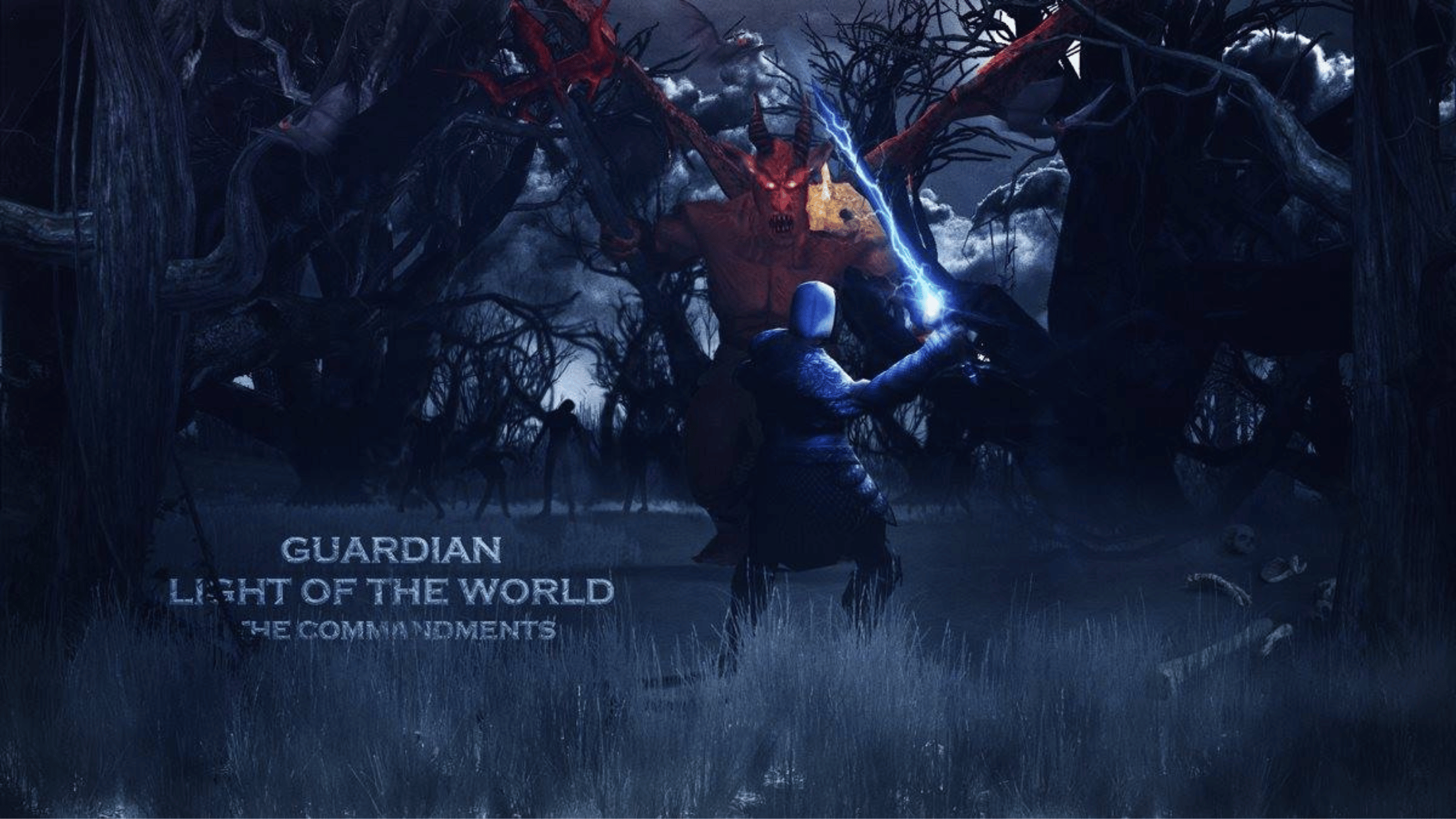 Guardian fighting a demon