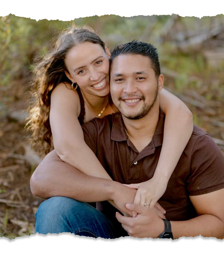 A portrait of a couple.