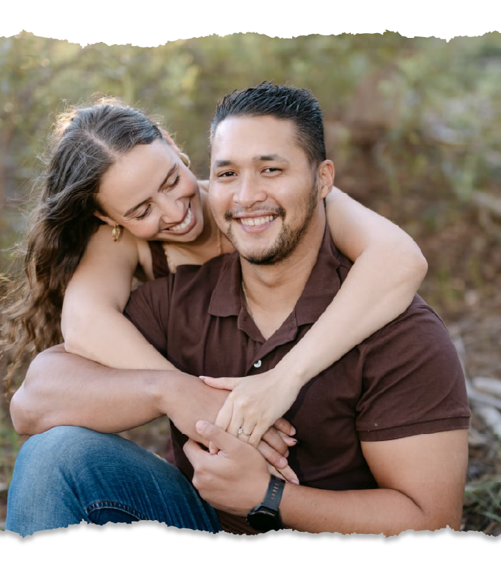 A portrait of a couple.