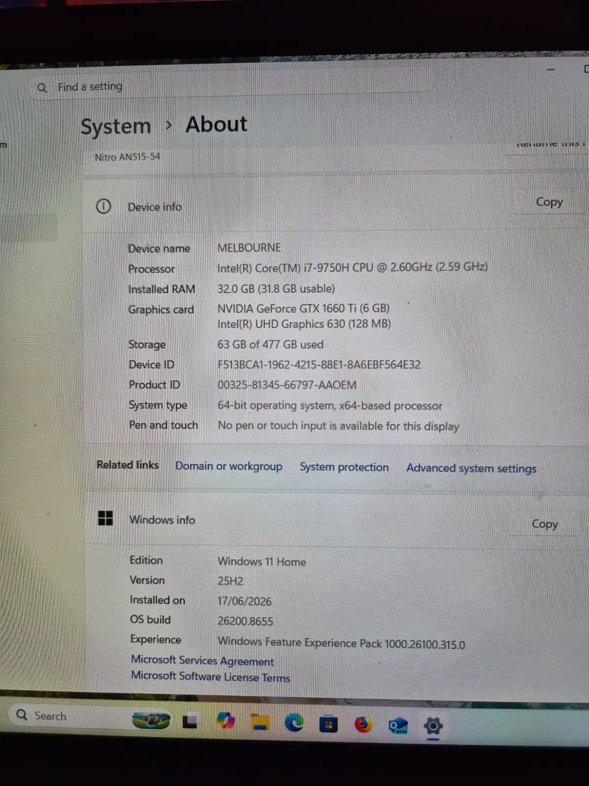 에이서(Acer) 노트북 판매합니다 (i7 / 램 32GB / SSD 512GB)