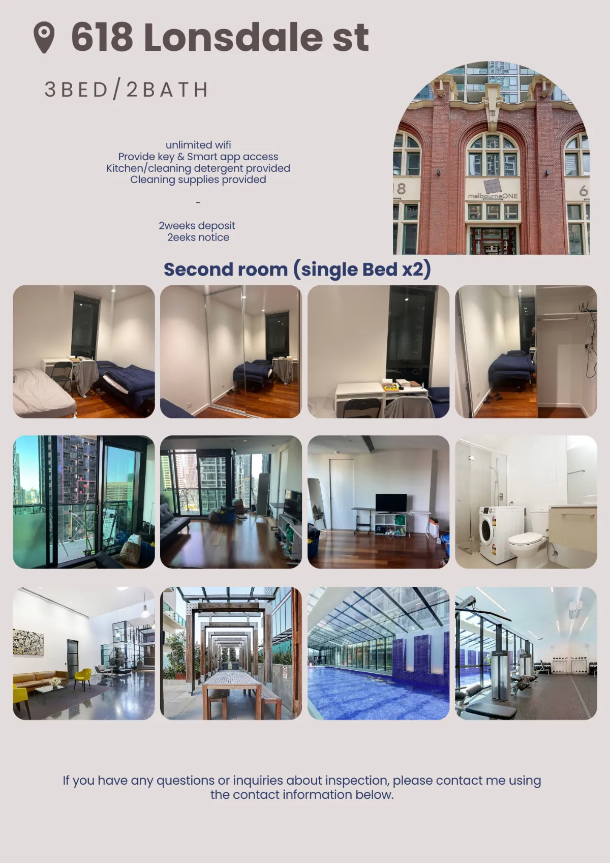 ⭐️시티⭐️ 618 Lonsdale 남자 2인실 1명 구해요 (4/27입주) 출처: 호주바다 (https://hojubada.com/housing/new) 본 콘텐츠의 저작권은 원작성자 및 호주바다에 있으며, 무단 전재 및 재배포를 금합니다.