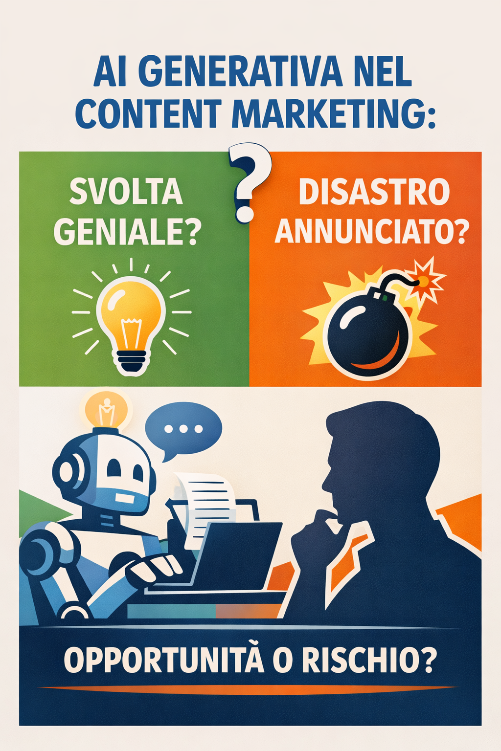 AI generativa nel content marketing: opportunità straordinaria o pericolo sottovalutato?