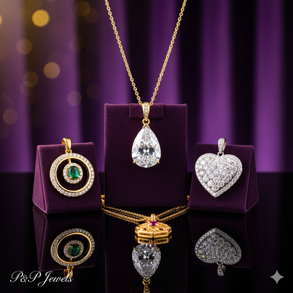 Peepal Leaf Diamond Pendant