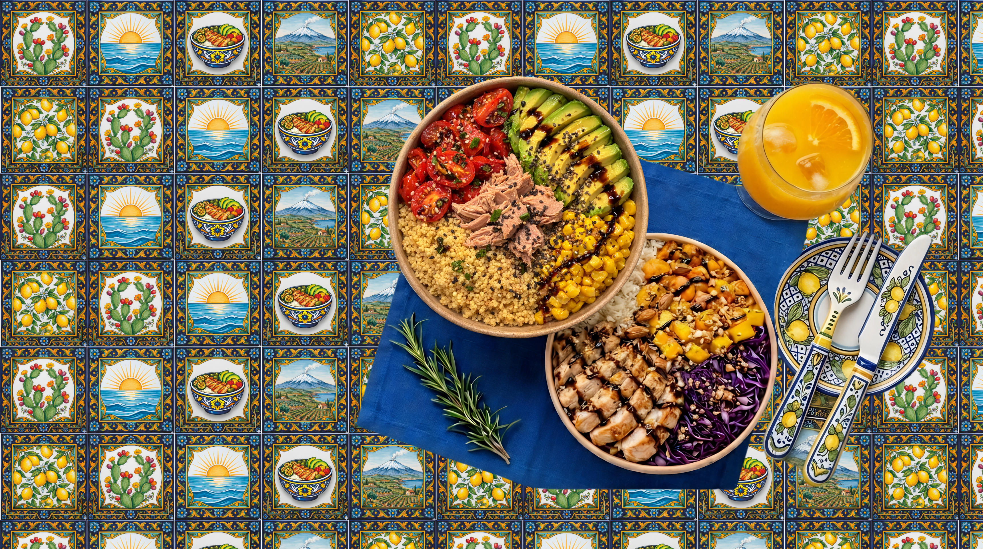 Maiolica Poke Siciliane Hero