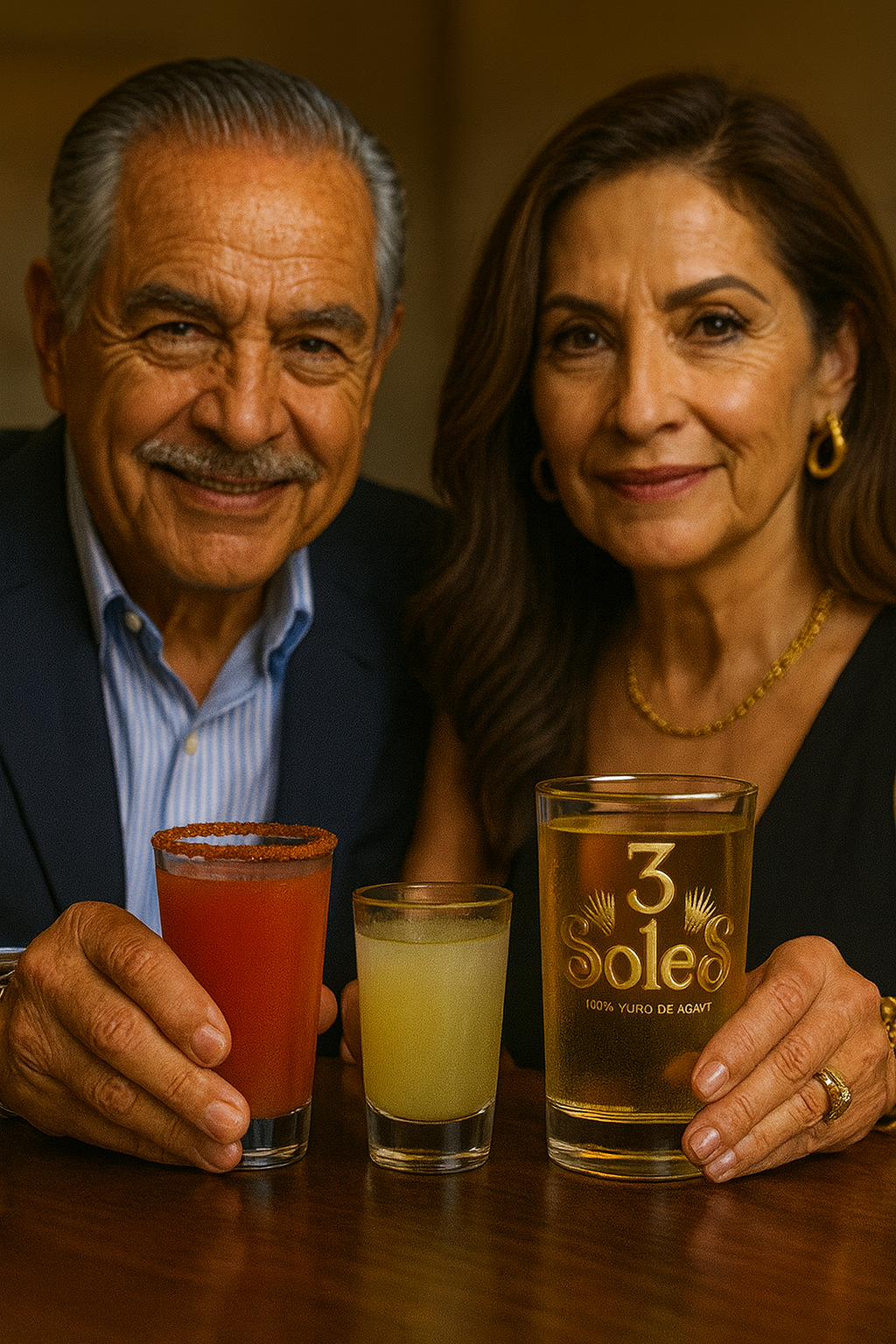 A well-lit photo of a Banderita de Tequila cocktail.