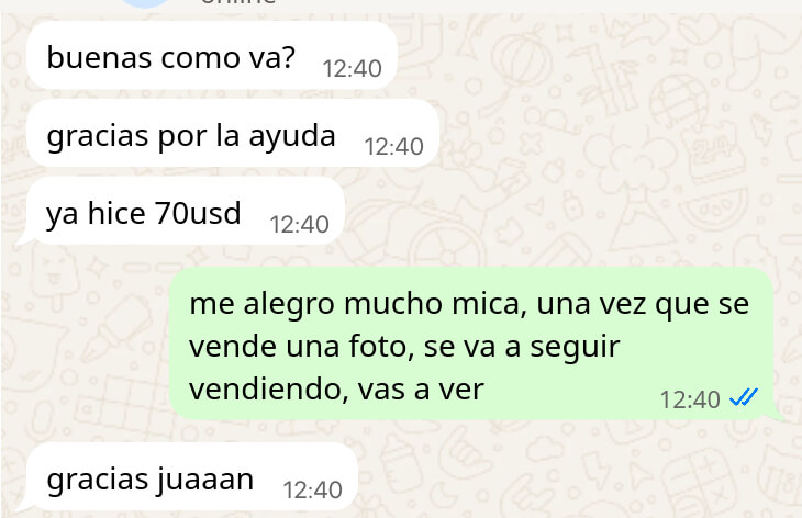 Testimonio de WhatsApp 2