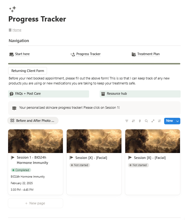 Client Progress Tracker (Notion Template)