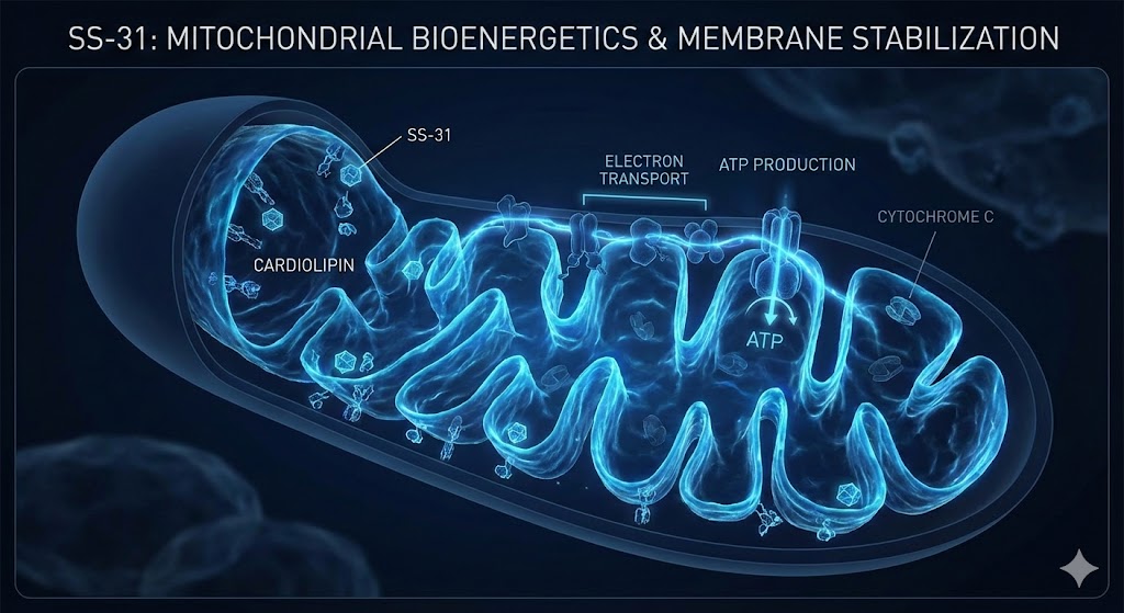 SS-31 Peptide: Mechanisms of Mitochondrial Membrane Stabilization and Bioenergetics