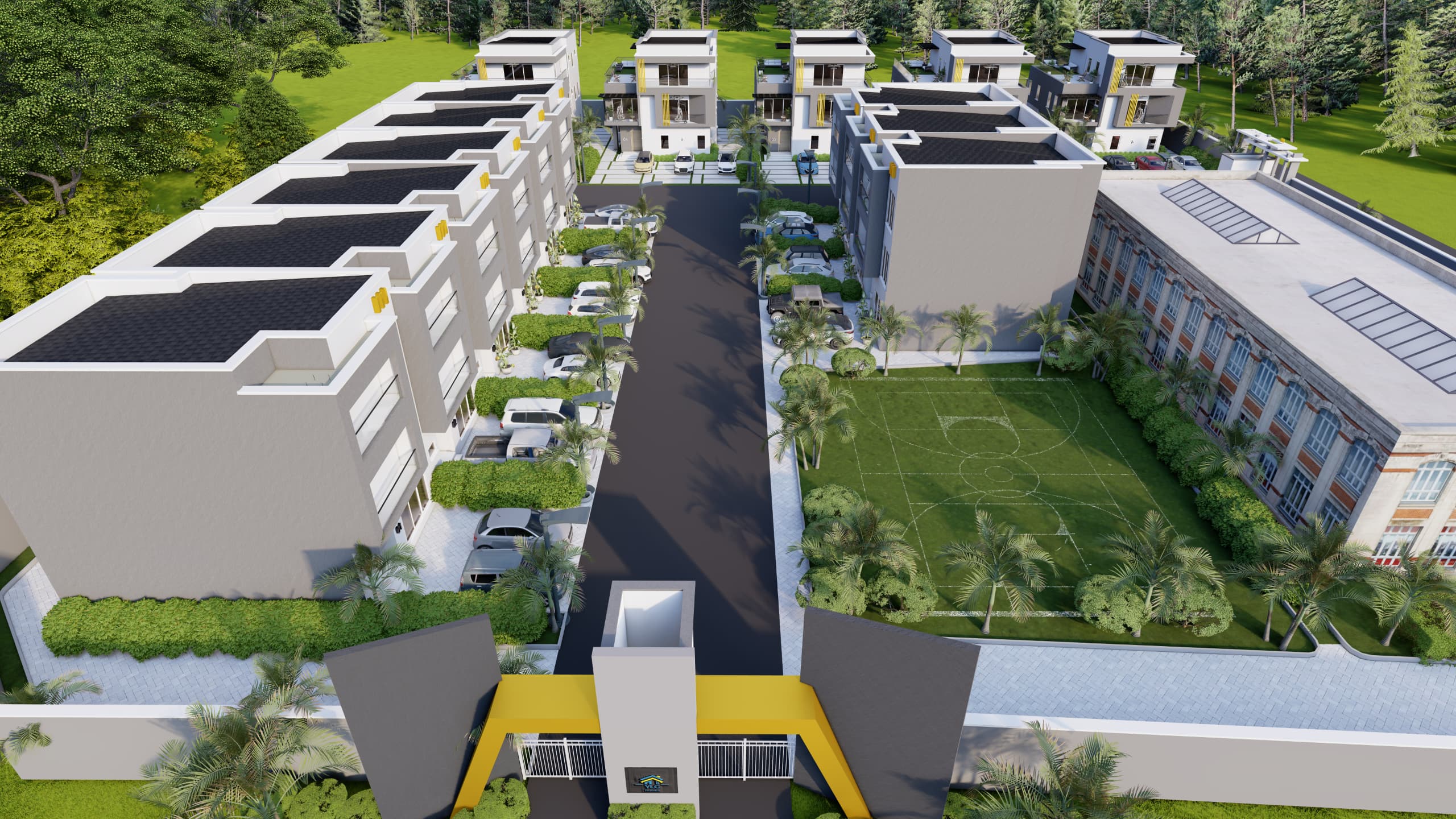 External facade of Lifecamp development.