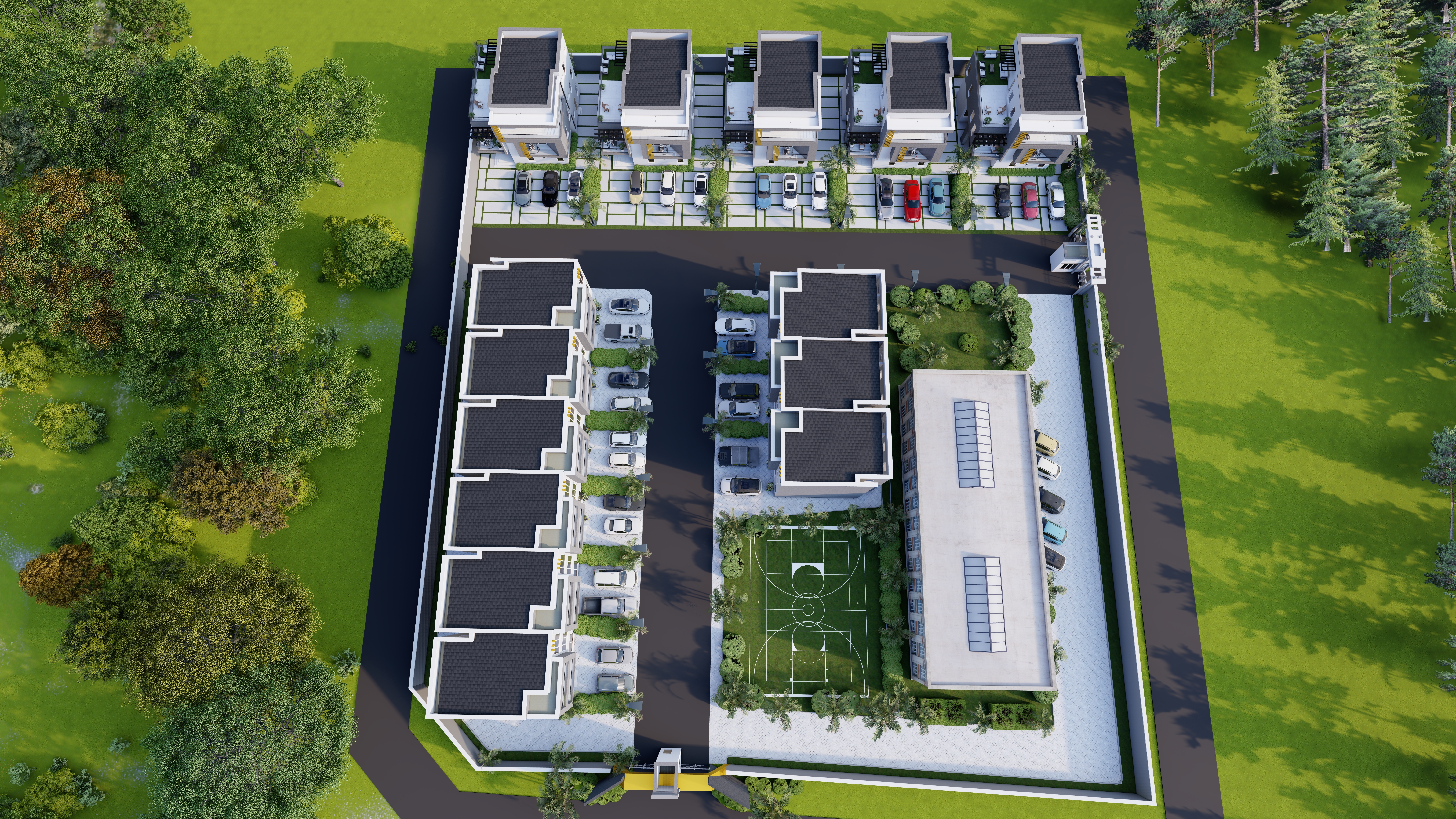 Spacious penthouse with a city view in Katempe.