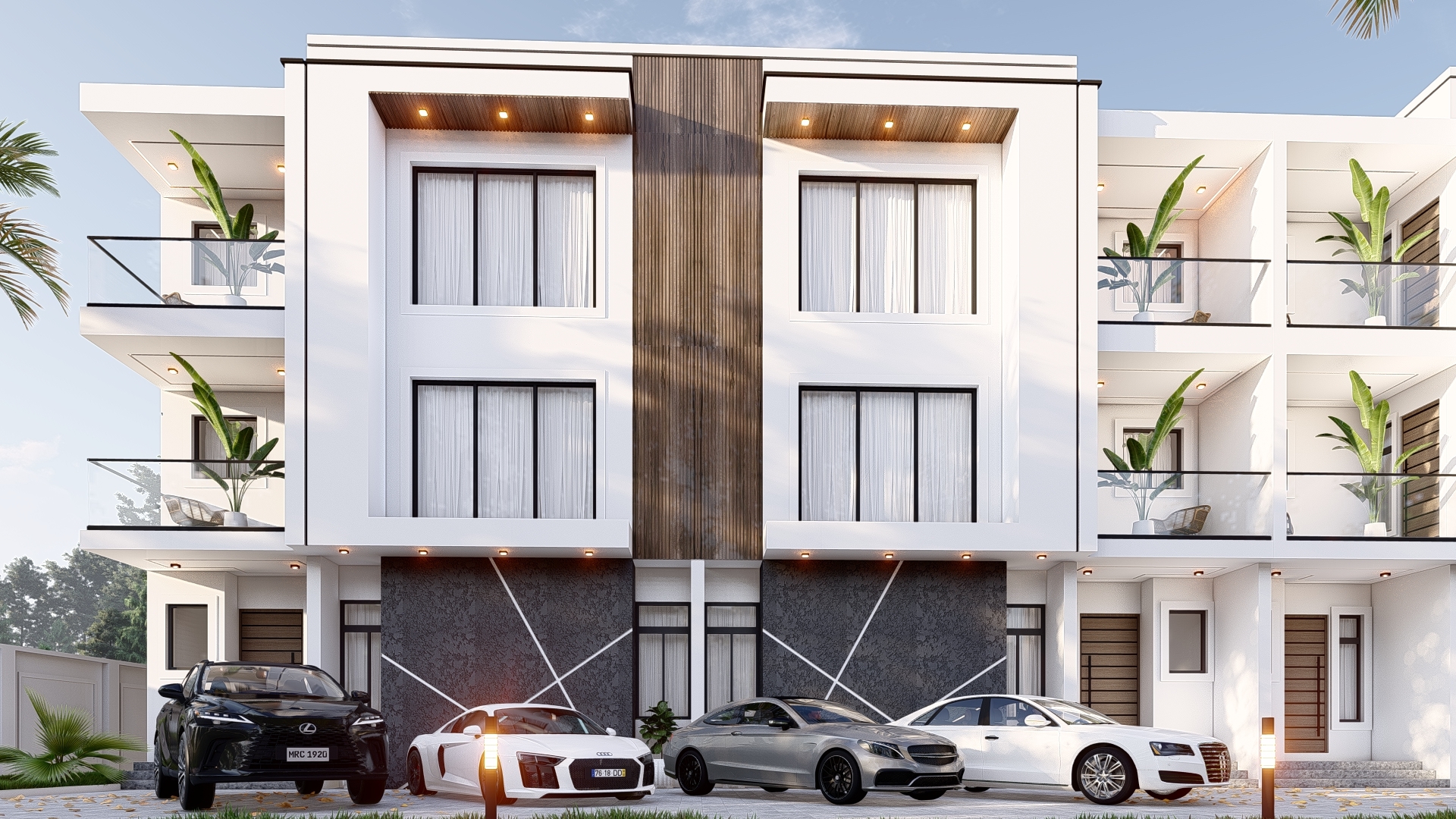 Modern terraced house in Dape, Abuja.