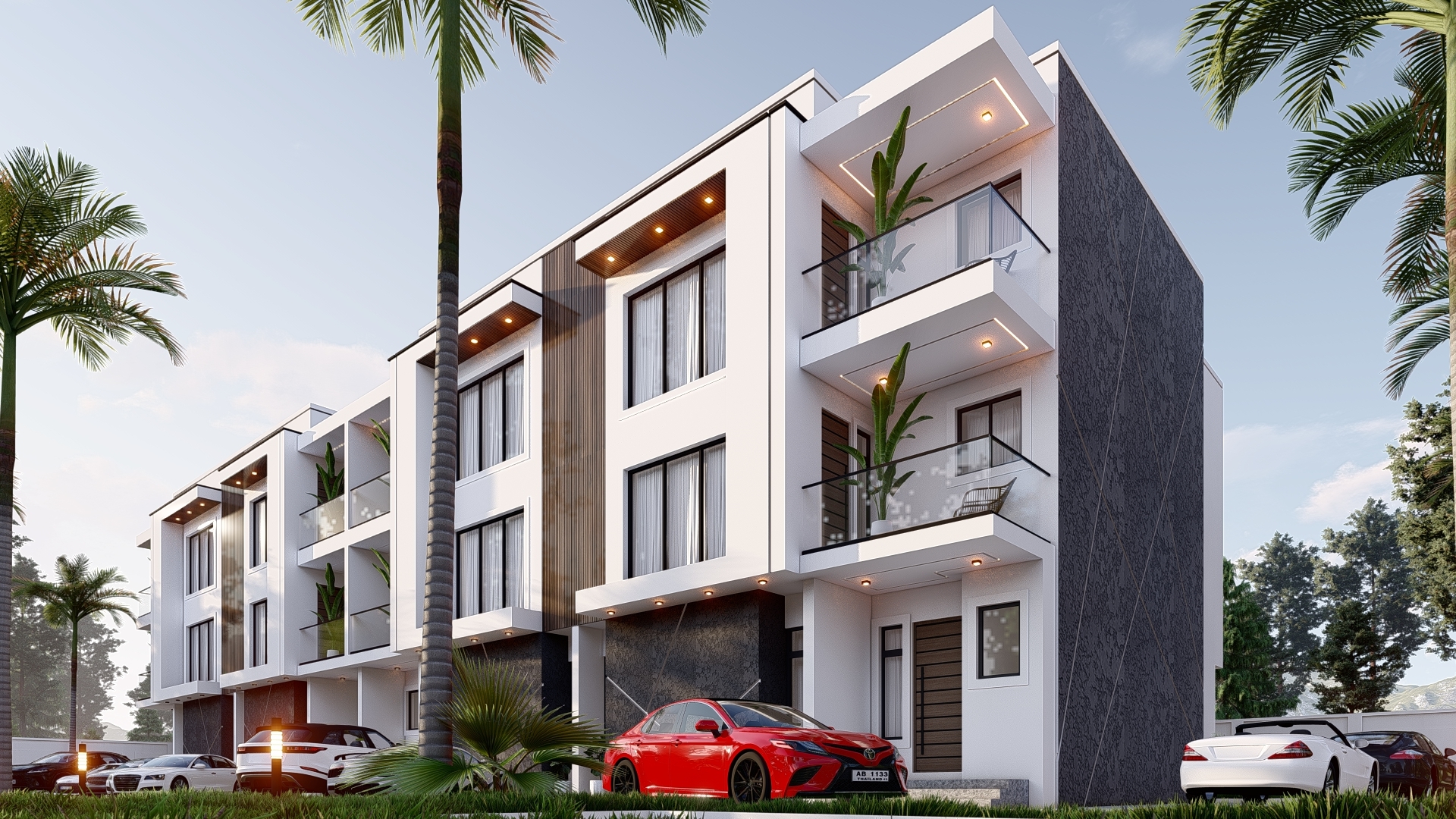 Modern exterior at Dape site.