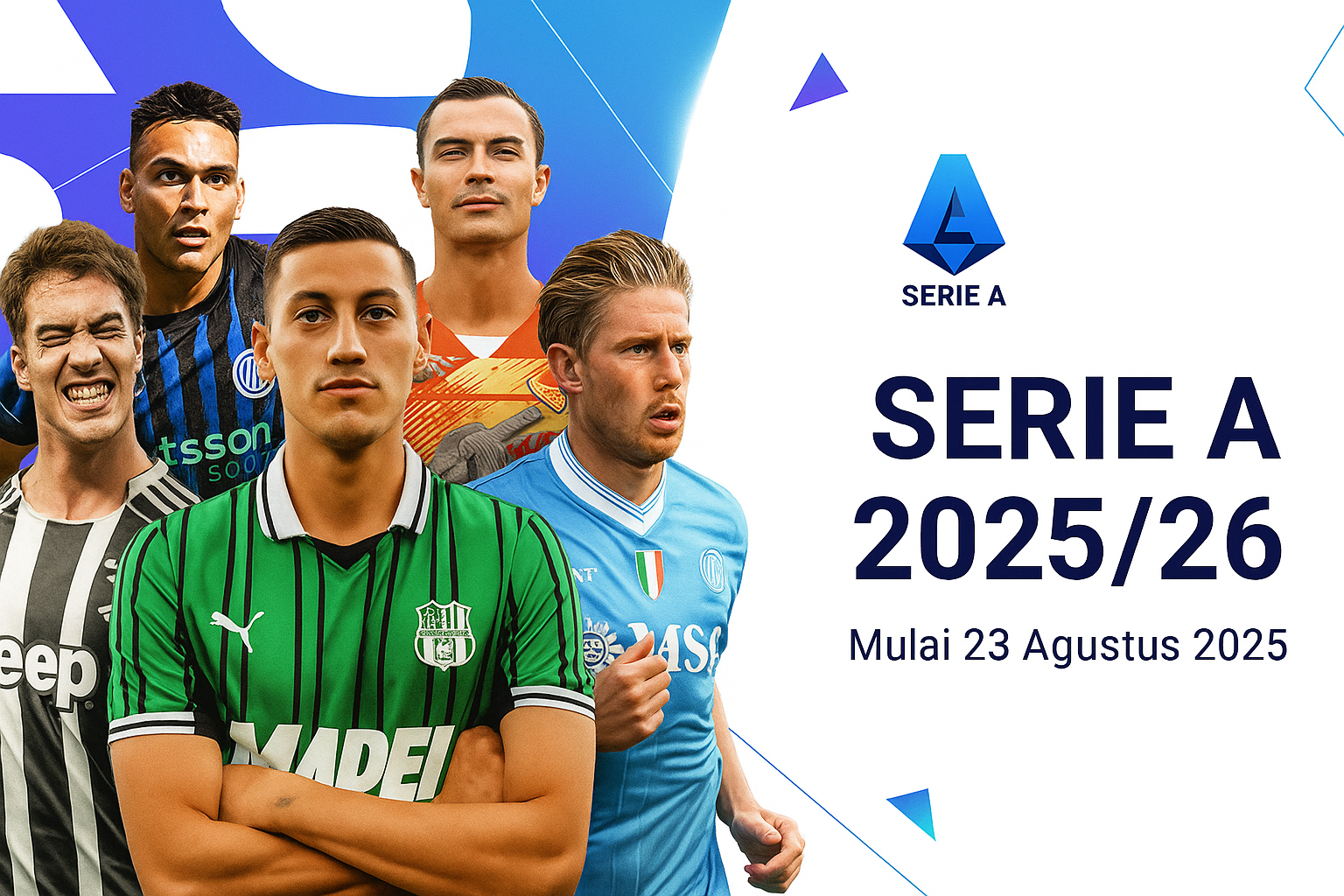 Serie A league branding for Italian football live stream