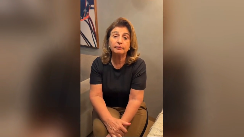 Ex-deputada estadual e ex-vereadora Bela Barros (Francisca Felisbela de Barros) em um vídeo de retratação publicado nas redes sociais