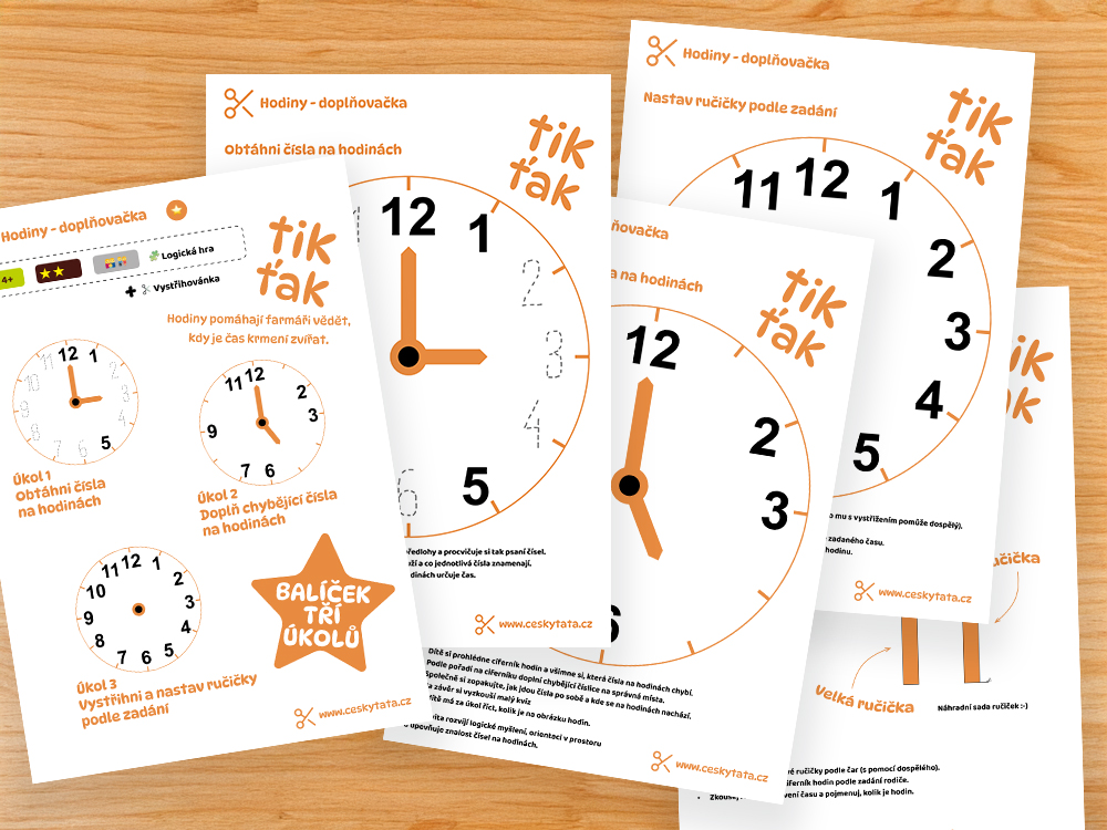 Náhled aktivity Hodiny - doplňovačka