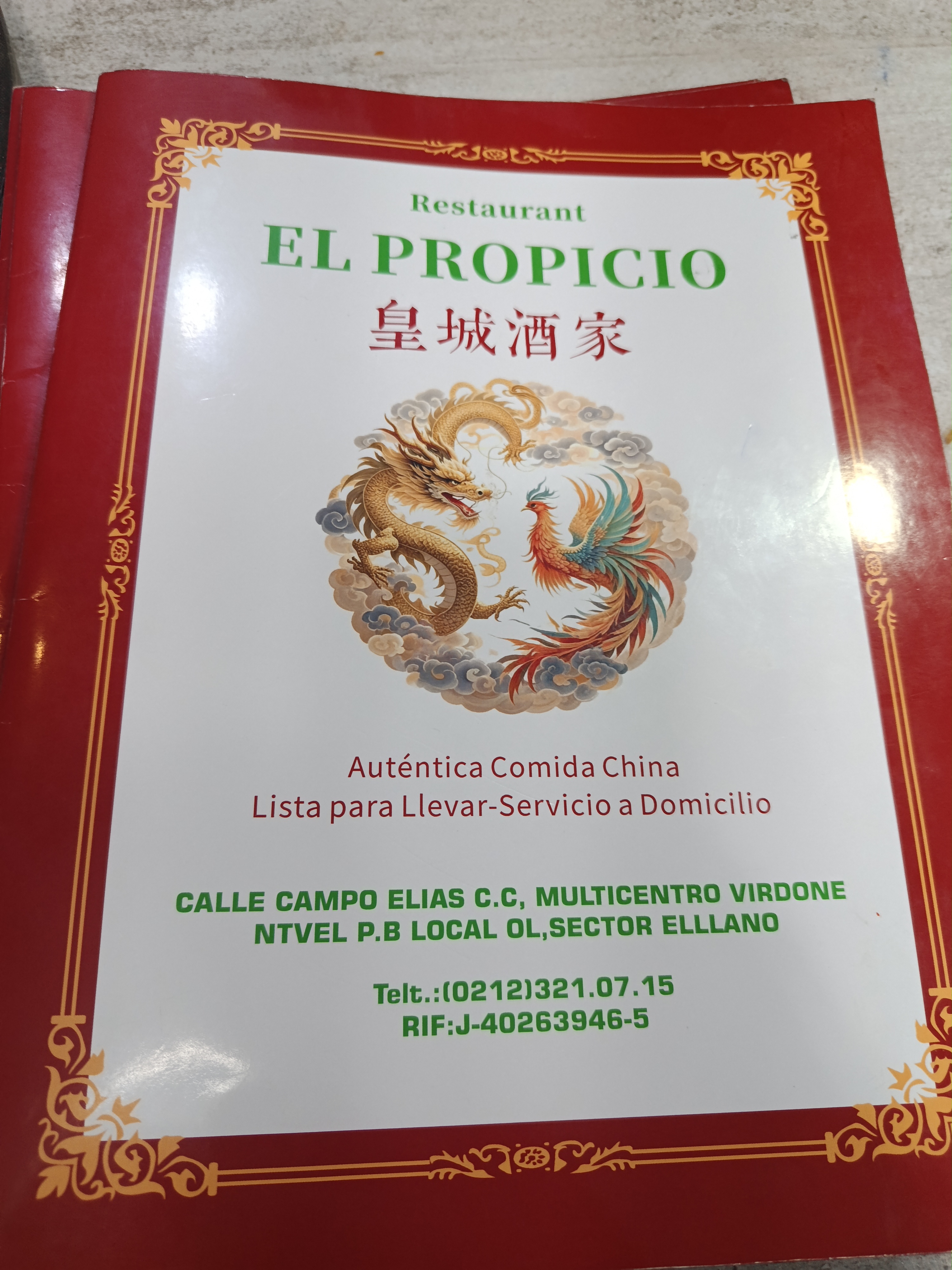 Menú / Precios