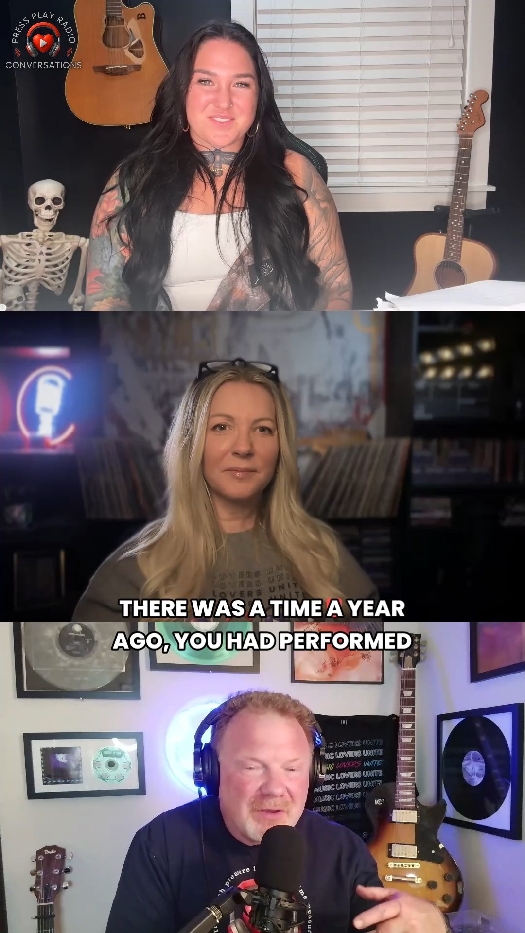 Allie talks about an emotional tour moment with The Don and Tina on Press Play Radio Conversations