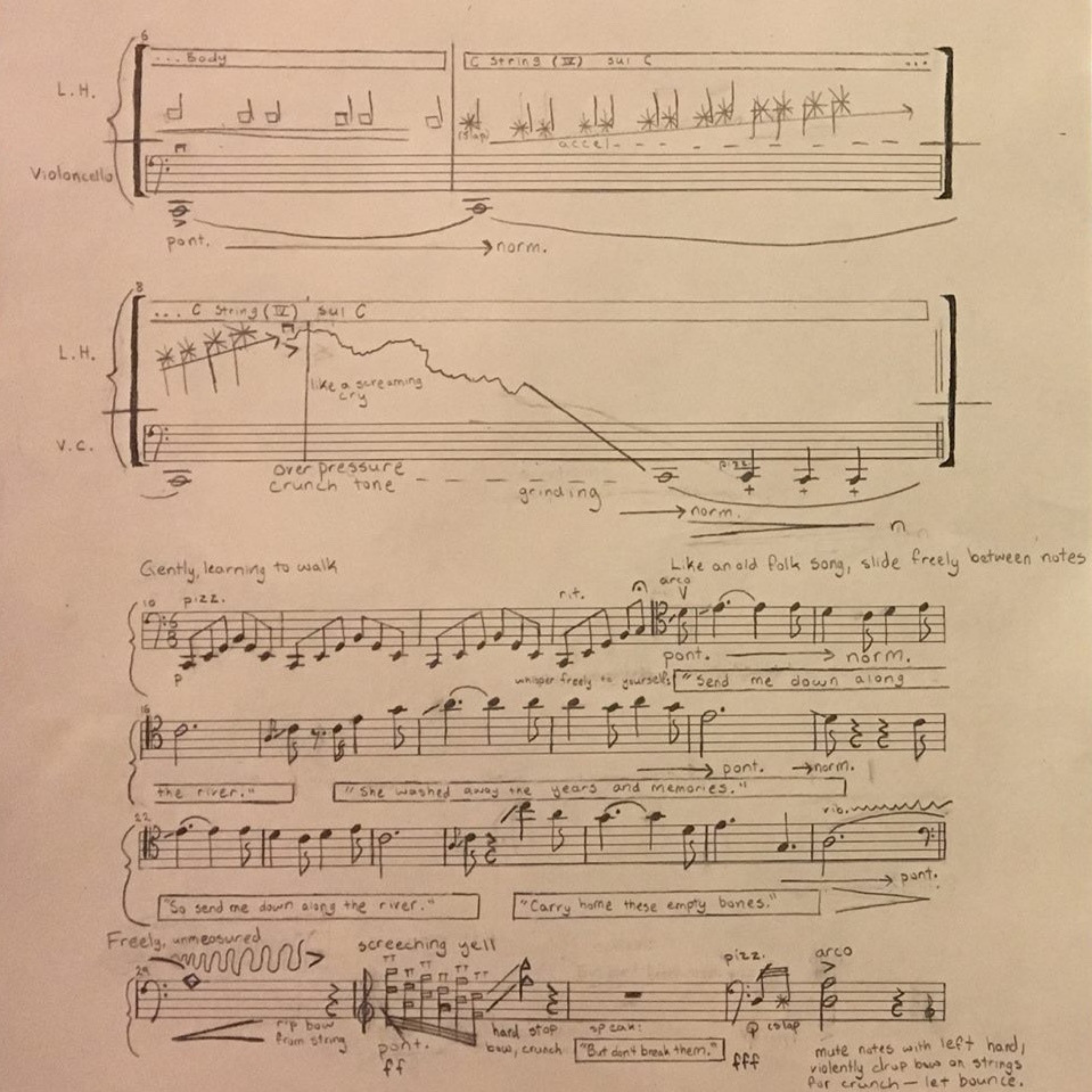 The River for Soloist on Cello and Voice