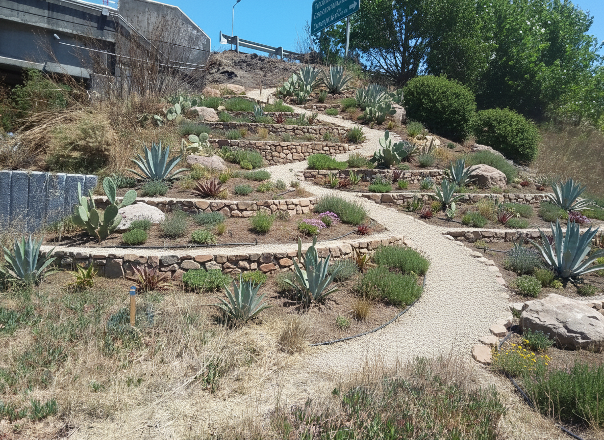 Oasis Xerófito en Terrazas, un diseño sostenible de RoMa.