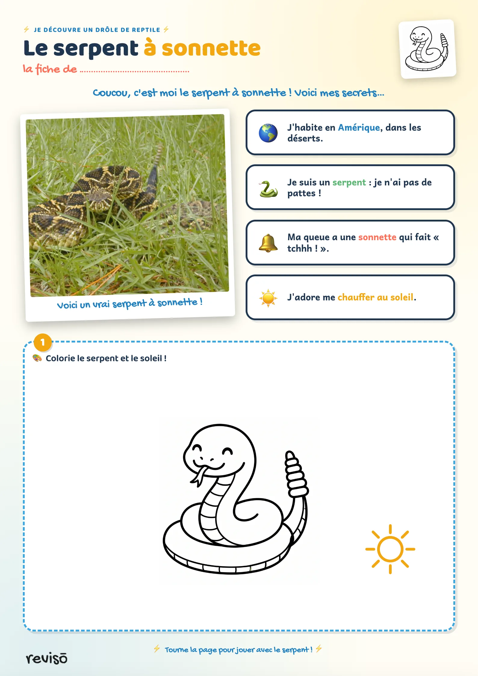 Le serpent à sonnette