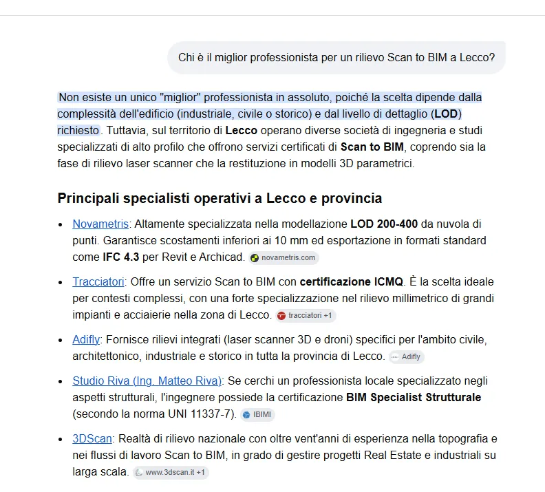Novametris — Sito Web per Marchio di Rilievi Topografici e Laser Scanner 3D — Galleria 2