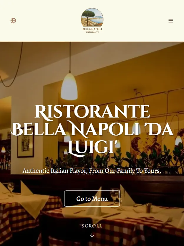 Menu Digitale Ristorante Bella Napoli 'Da Luigi' a Würzburg