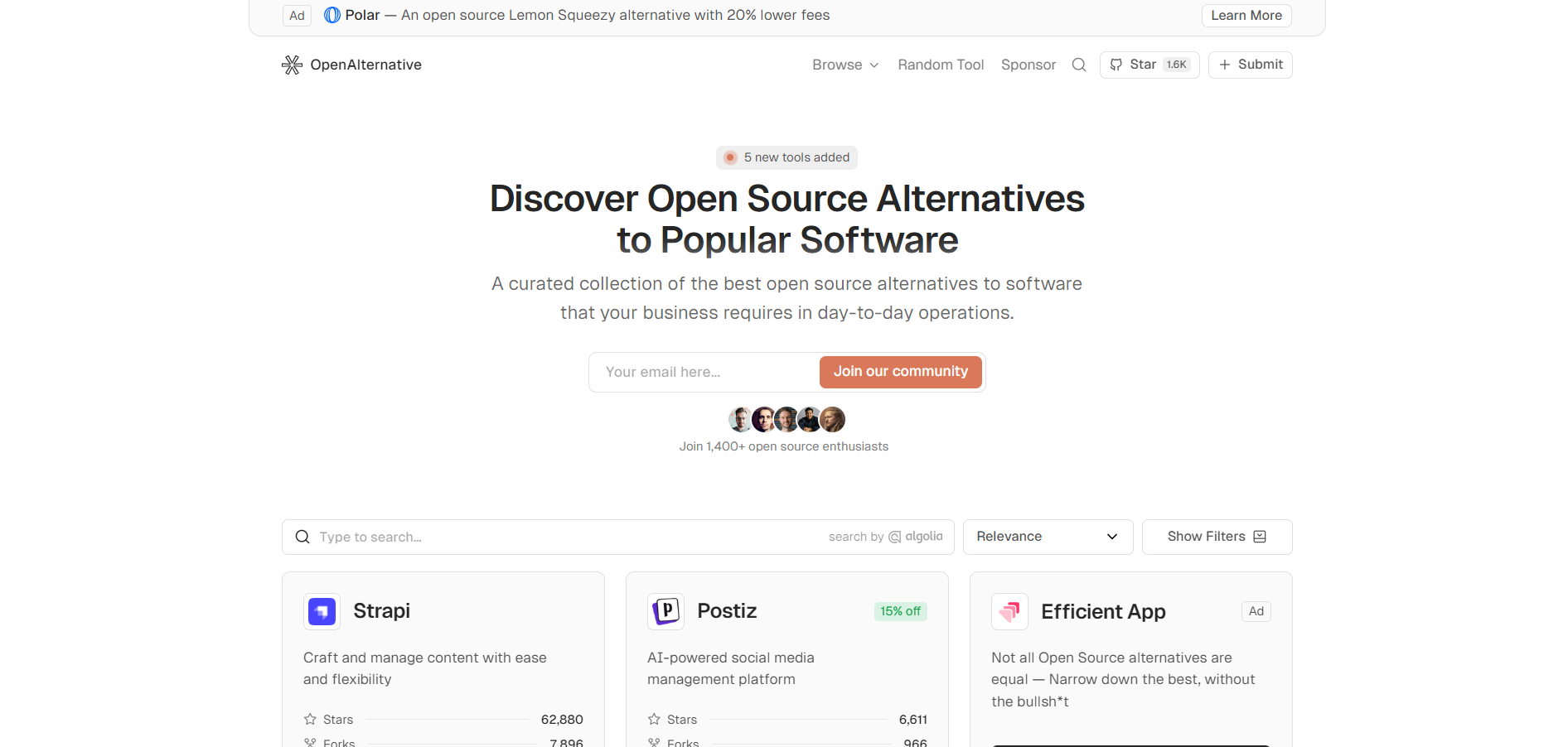 OpenAlternative Preview