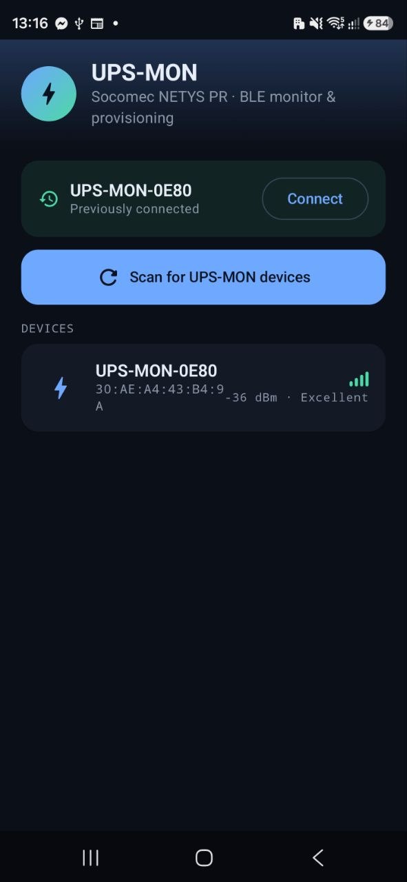 The app's scanner / main screen