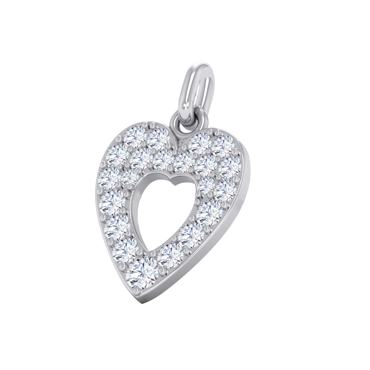 Sparkling Embrace: 14k Gold Lab Grown Diamond Heart Charm | 0.19 ct. TW