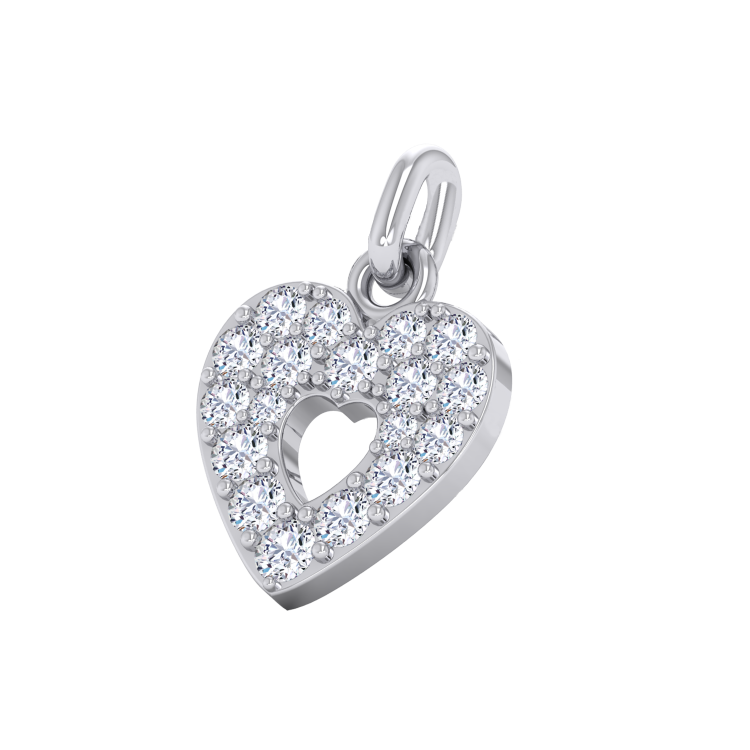 Luxe Love: 14k Gold Lab Grown Diamond Heart Charm | 0.17 ct. TW