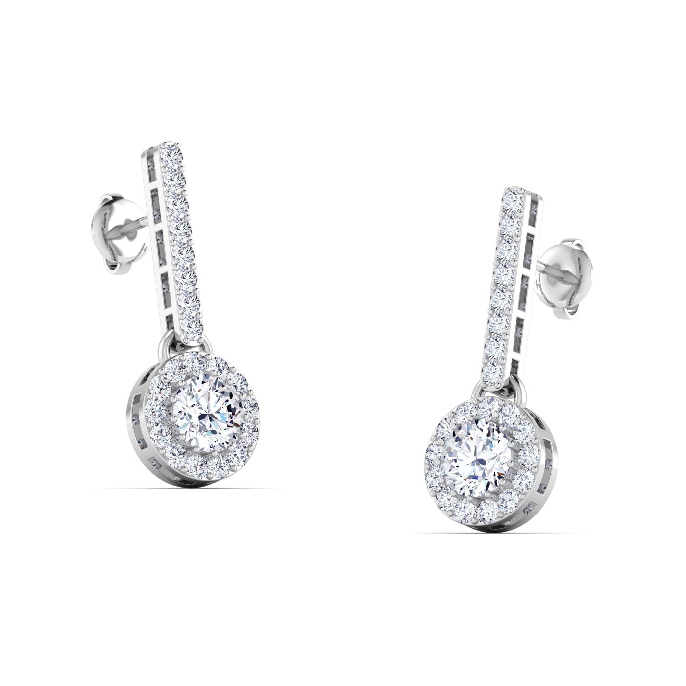 1.56 CT. Enchanting Elegance: Lab Grown Diamond Fashion Earrings 14k Gold