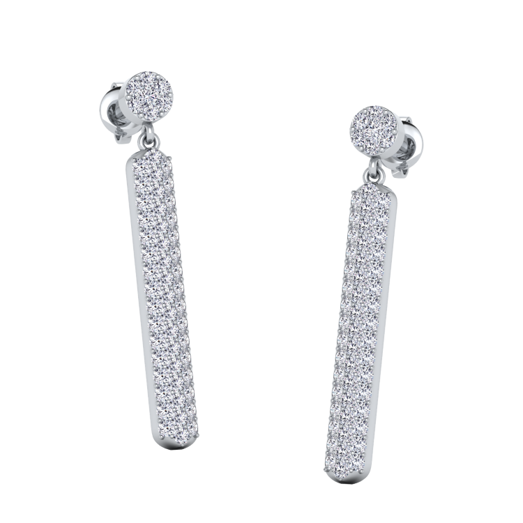 Sparkling Elegance: 1.28 CT. Lab Grown Diamond Hoop Earrings 14k Gold