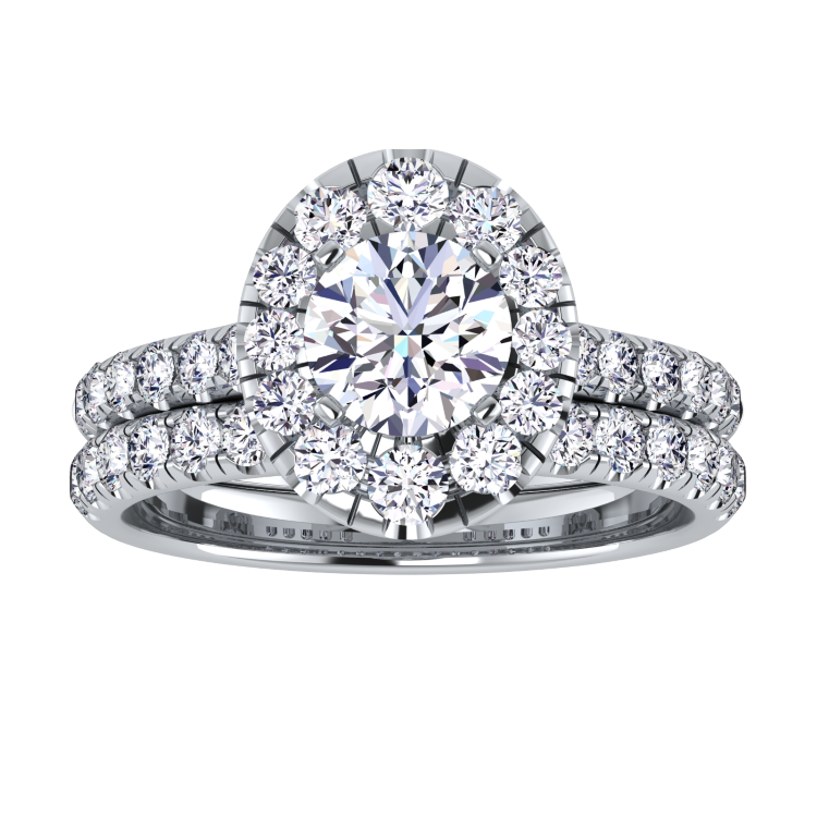 Mesmerizing Grandeur: 2.25 CT TW Lab Grown Diamond Engagement Ring Set in 14k Gold