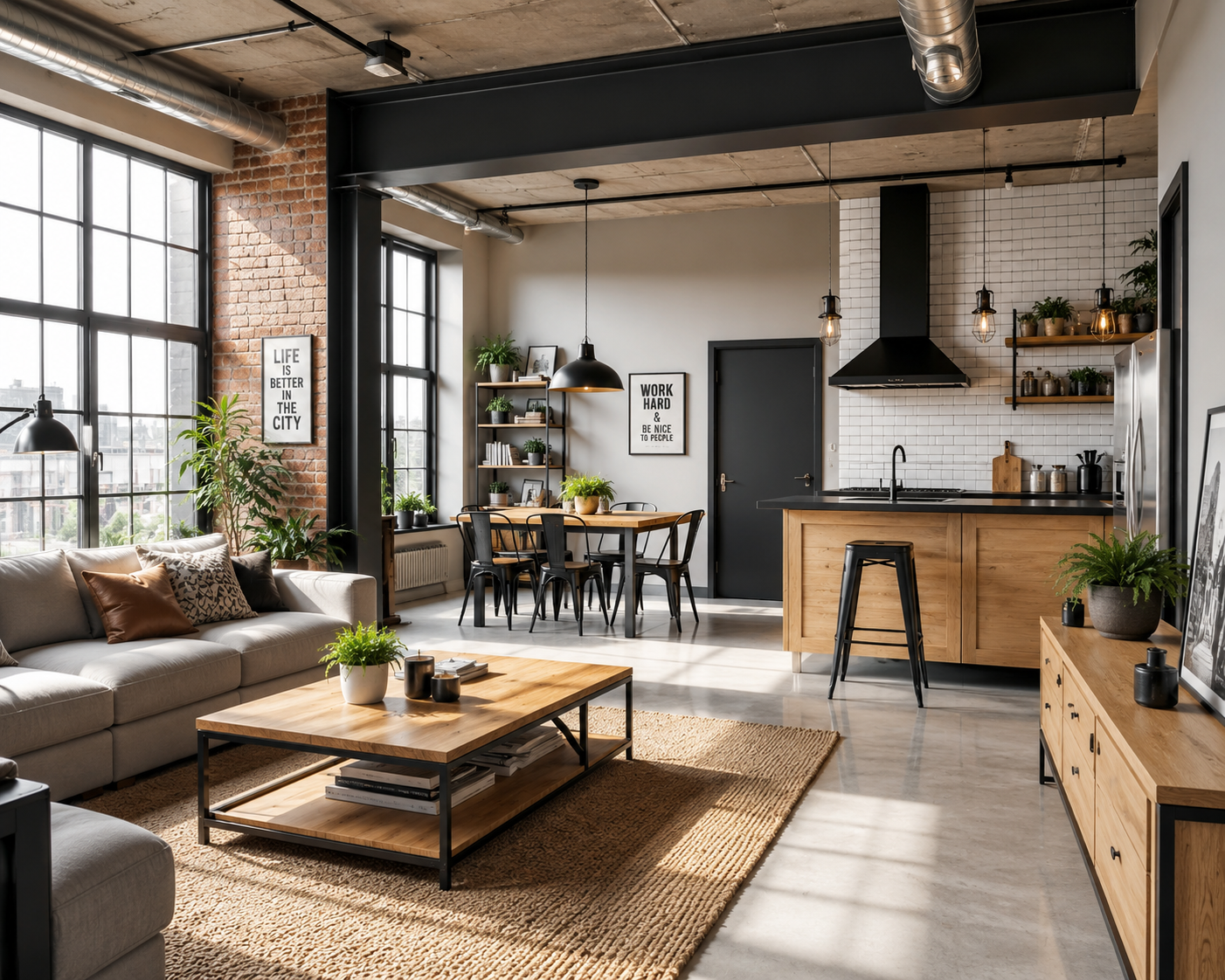 3 façons d'adoucir un intérieur industriel trop sombre