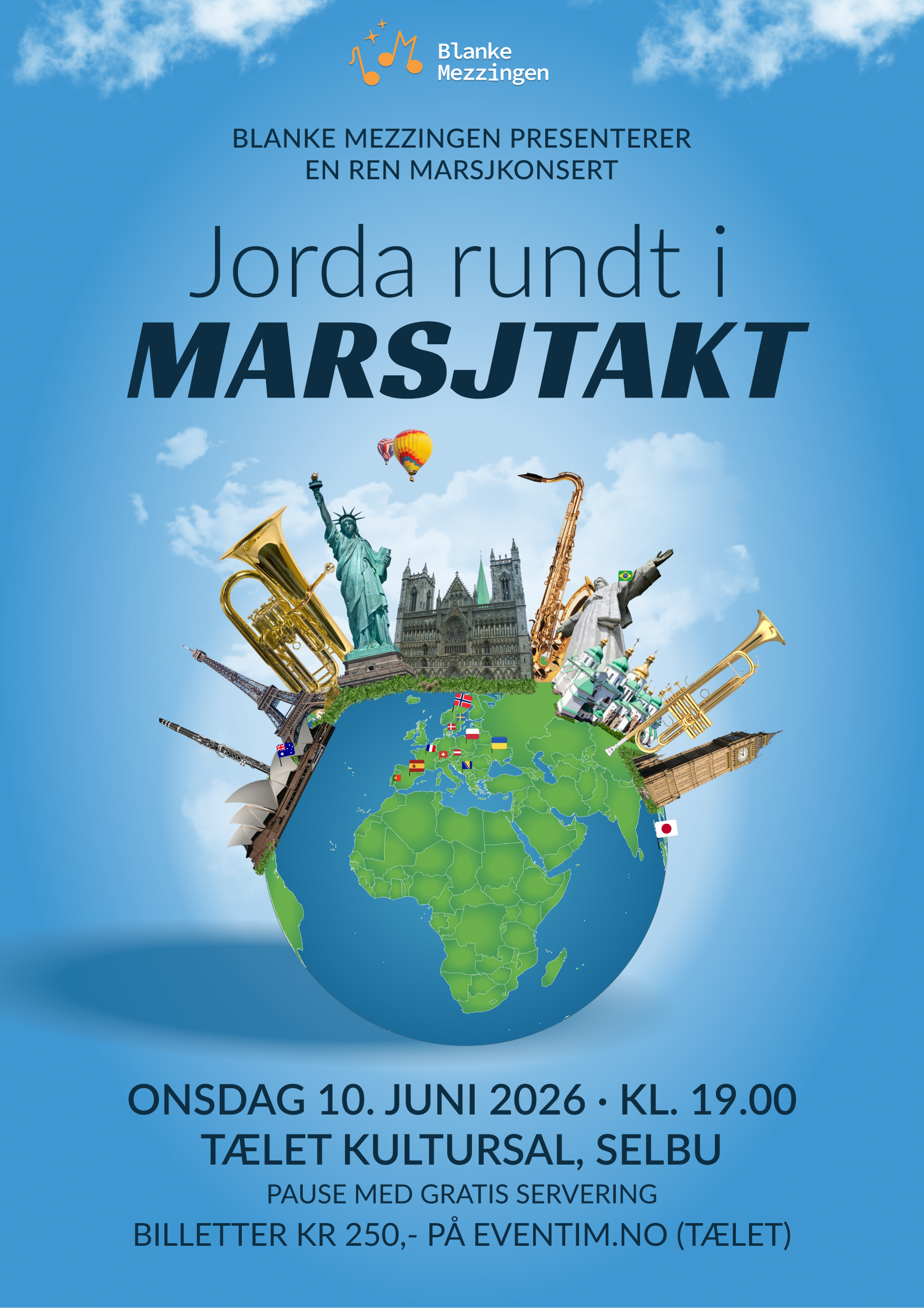 Jorda rundt i marsjtakt