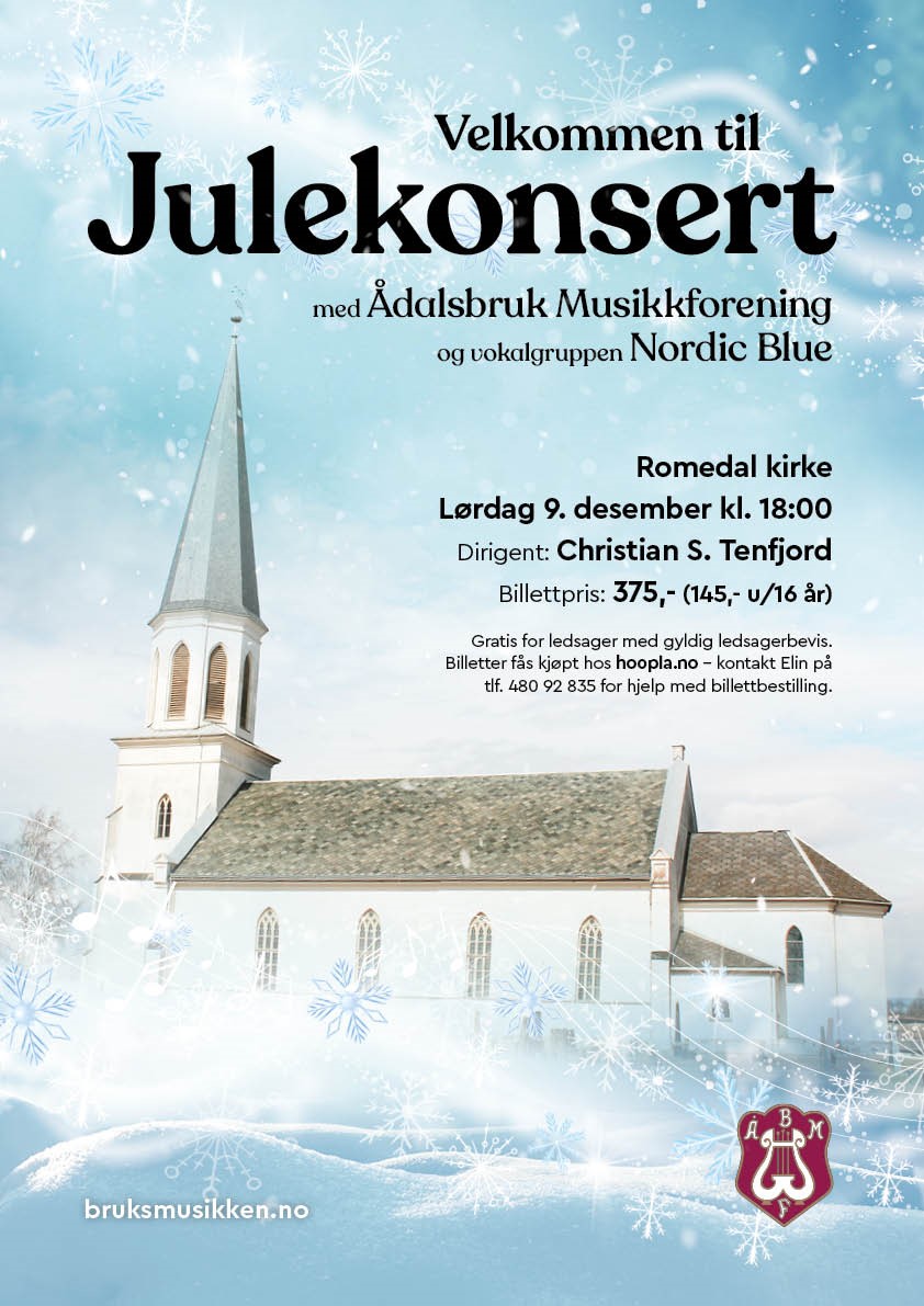 Julekonsert med vokalgruppen Nordic Blue 9. desember 