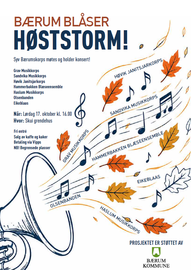 Bærum blåser høststorm
