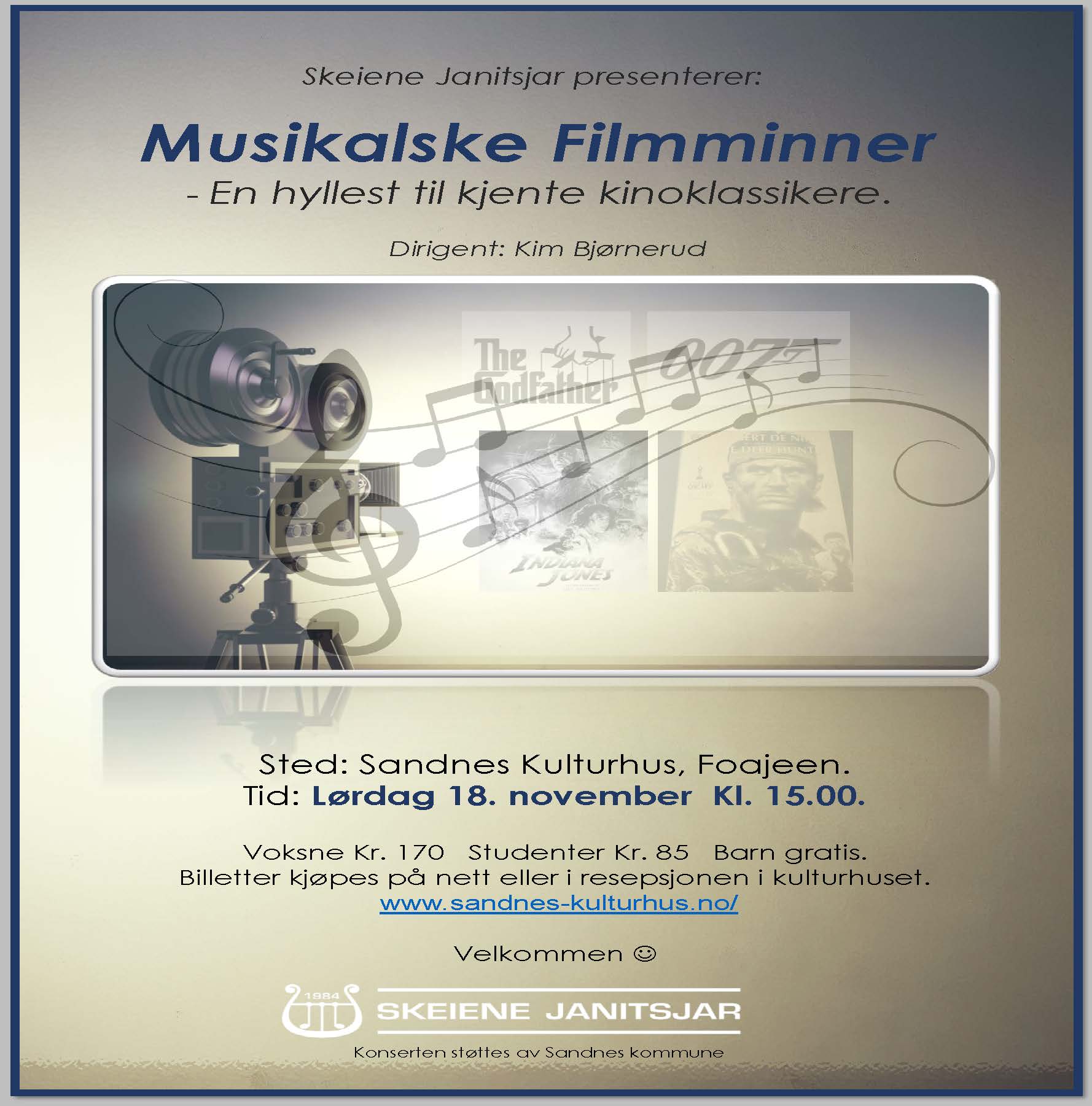 Musikalske Filmminner – en hyllest til kjente kinoklassikere.