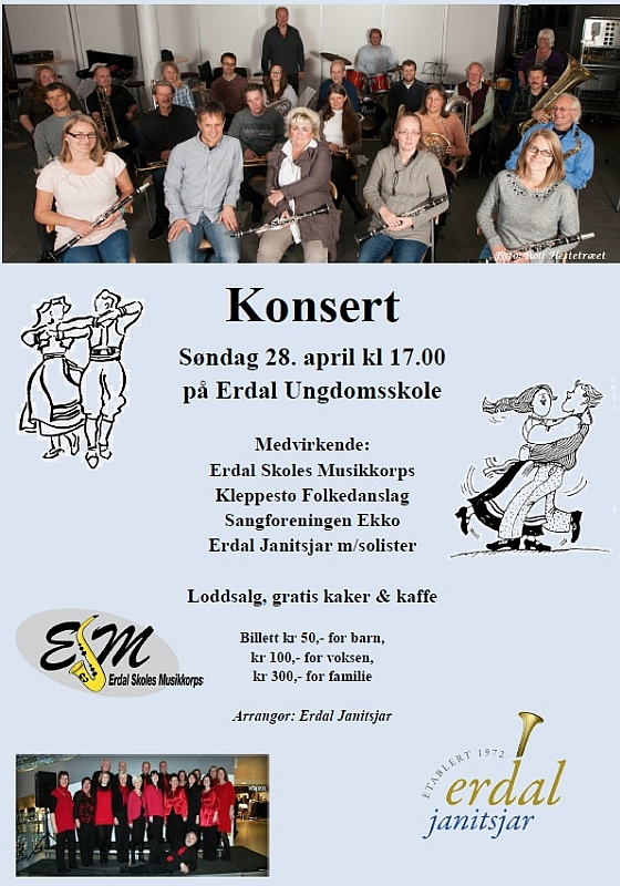 Konsert søndag 28. april kl 17:00 (april 2013)