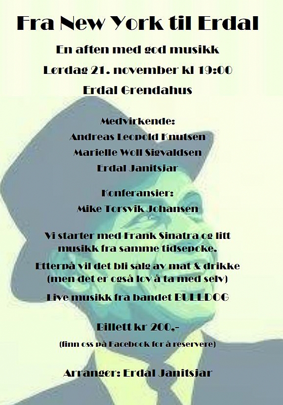 Fra New York til Erdal - en aften med god musikk (november 2015)