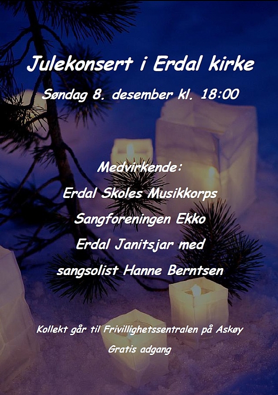 Adventskonsert Erdal Kirke (desember 2019)