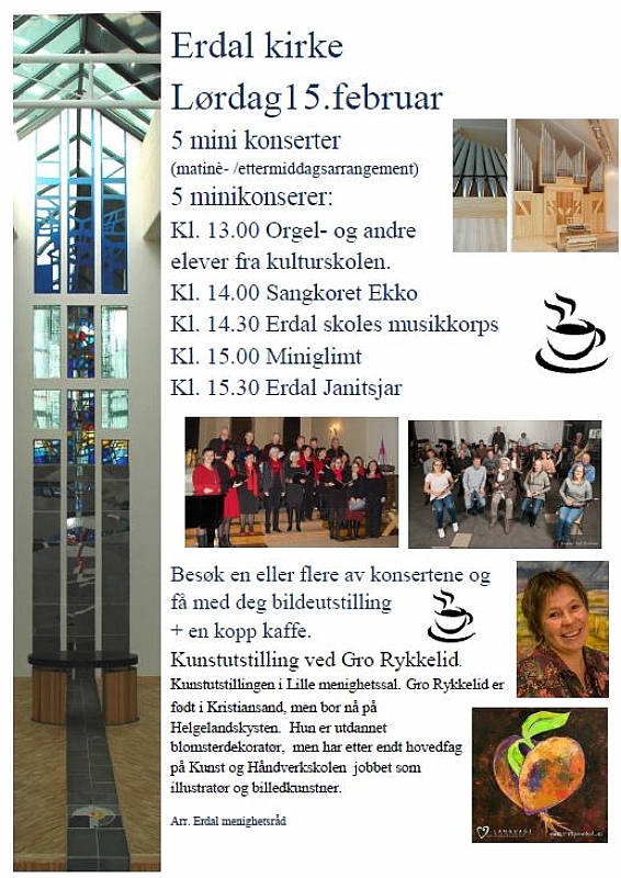 Lørdagskonsertene - Erdal kirkeuke - 15 feb (Januar 2014)