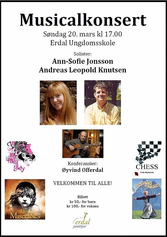 Konsert med hovedvekt på musical (mars 2011)