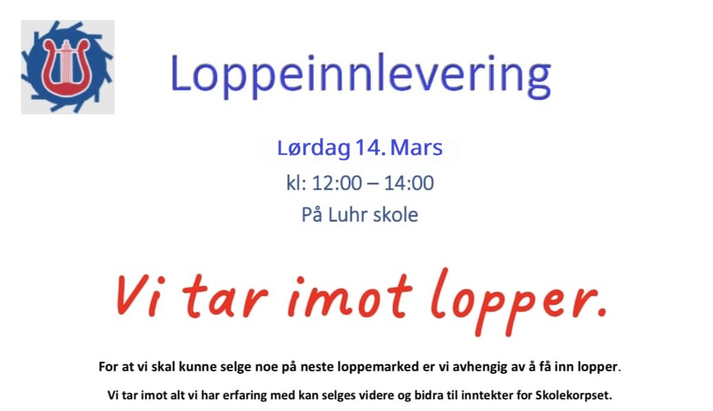 Loppeinnlevering 14.03